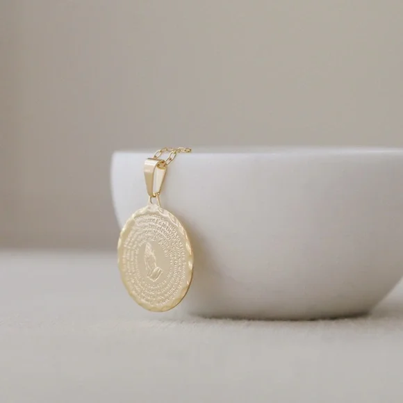 Our Father Prayer Necklace | 18k Gold Filled - Picture 4 of 9